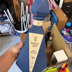 Arte azul extra anejo empty bottle